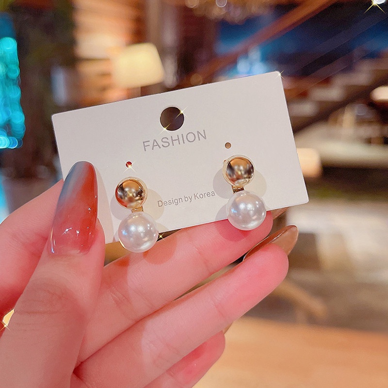 Anting Mutiara Air Tawar Gaya Vintage Untuk Wanita