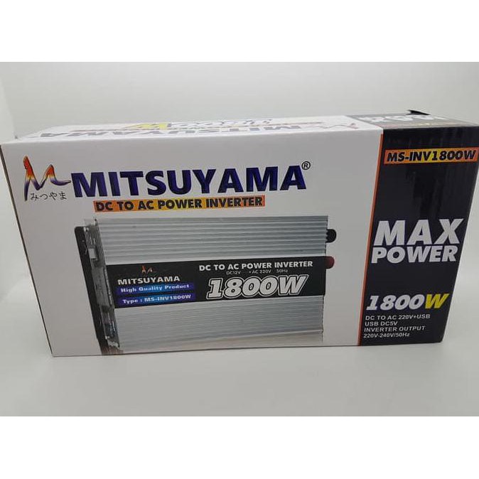 Power Inverter 1800W Mitsuyama Pengubah Arus Dari DC ke AC 12V 1800Wat