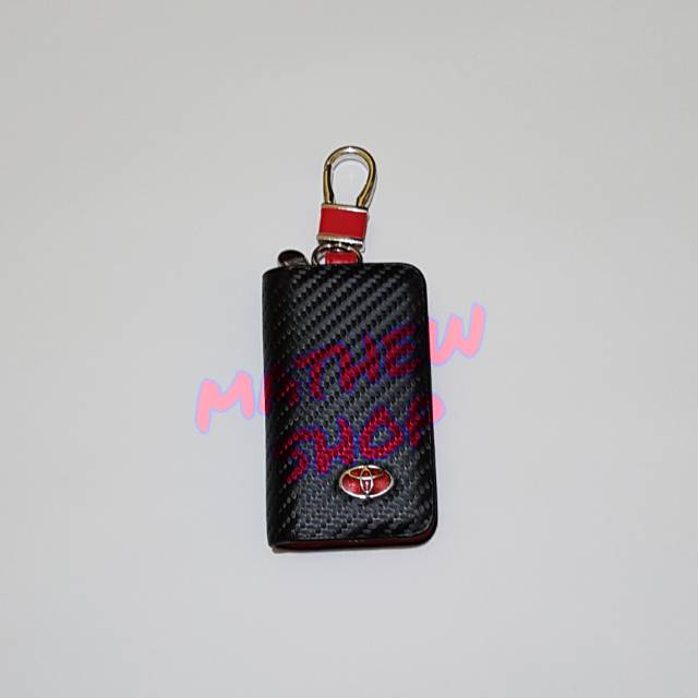 Dompet Stnk Carbon Logo Toyota Sienta Gantungan Kunci Stnk Dompet Remote Remot Mobil Logo Toyota