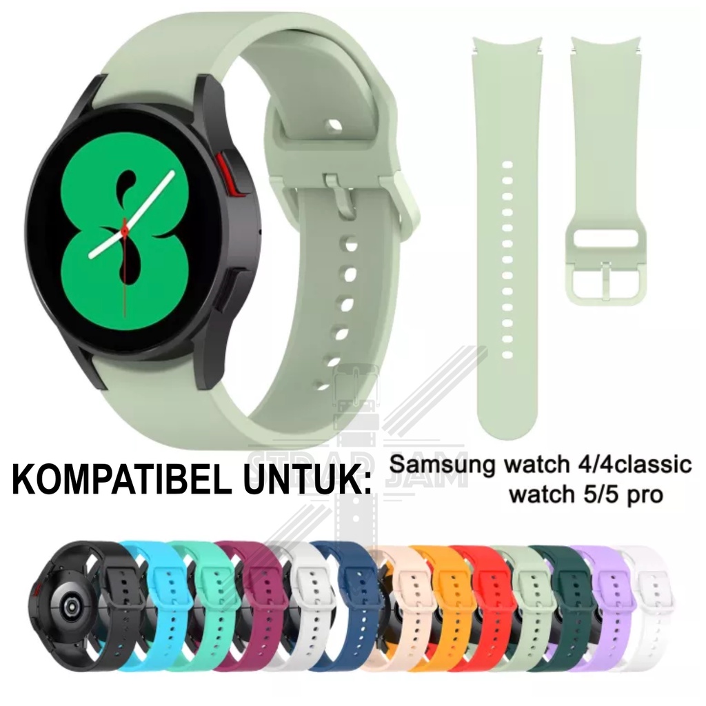 Strap Khusus Untuk Samsung Galaxy Watch 4 Classic 5 Pro - Tali Jam 20mm Rubber Silikon