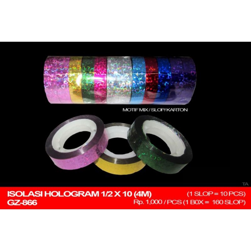 

ISOLASI HOLOGRAM GZ-866 1.5CMX4M 1PCS