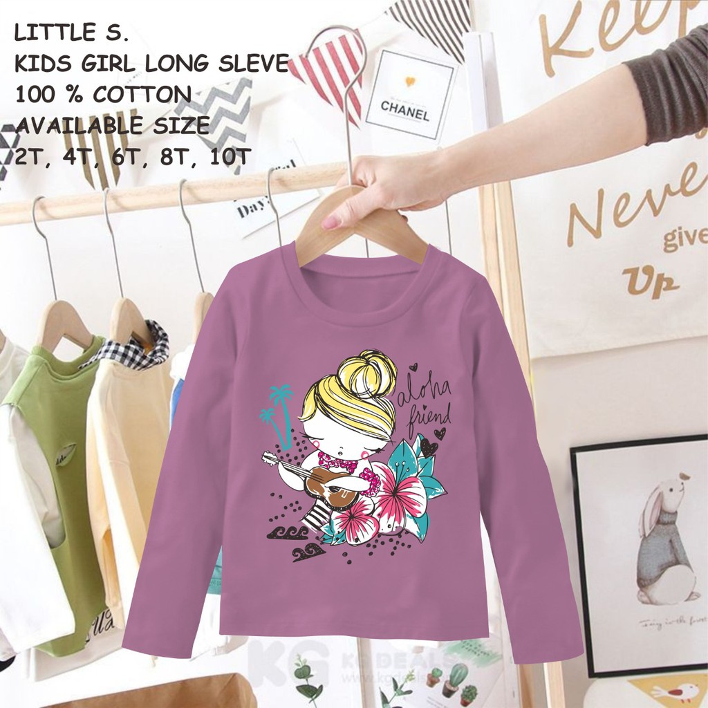 kaos panjang anak perempuan USIA 2-7 TAHUN branded-1