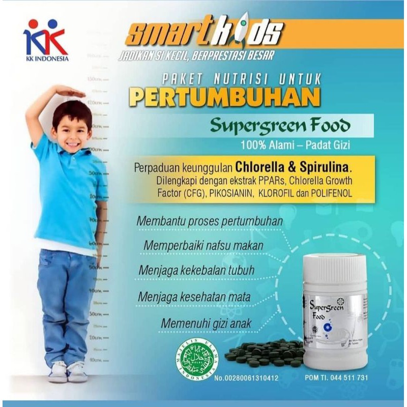 Supergreen food KK (SGF) kemasan 600 tablet
