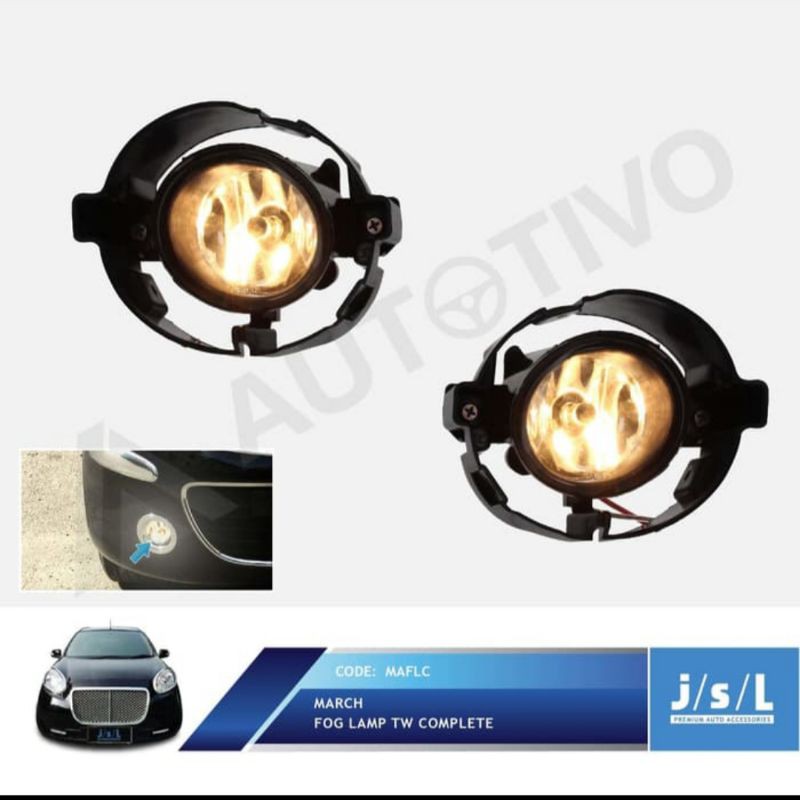 foglamp/ lampu kabut Nissan March Tw complete jsl