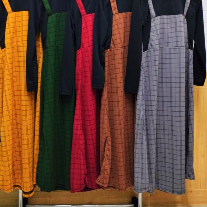 ◄ Westylis Gamis Anak Perempuan Model Overall New Kotak ( 6-13tahun ) Gamis Anak Cantik Terbaru ❅