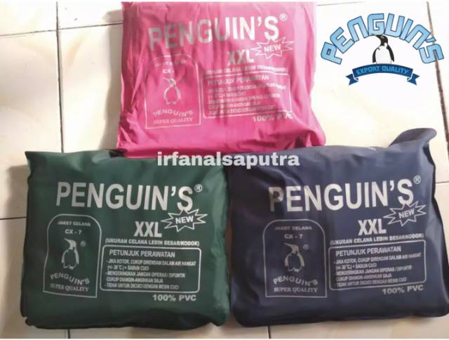 Jas Hujan Setelan Penguin's Jaket Celana Pinguin CX 7  XXL Super Tebal cx7