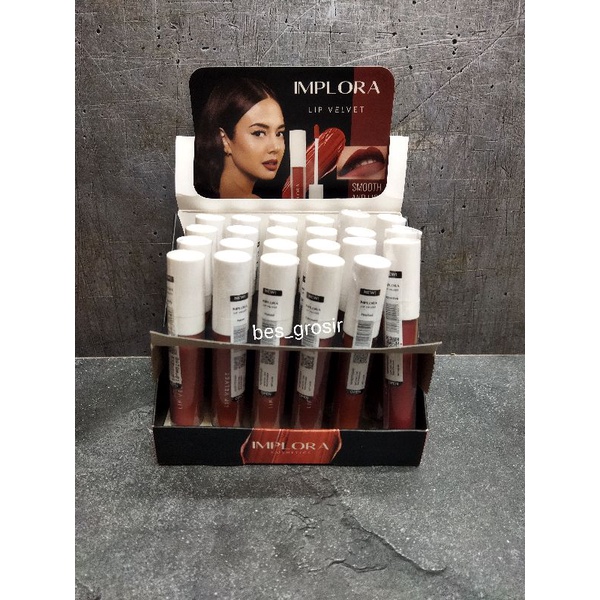 Lipcream implora velvet mix 6 warna ( 24pcs )