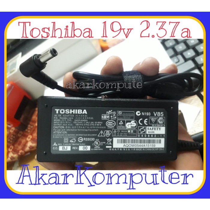 Adaptor Charger Laptop Toshiba Z830 Z835 Z930 R830 19V 2.37A Original
