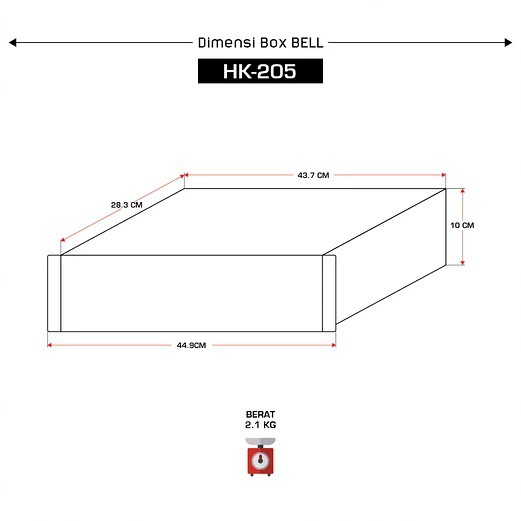 Box Power Amplifier Bell HK 205 HK205 Box Bell
