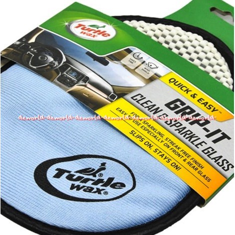 Turtle Wax Lap Microfiber Grip It Clean &amp; Sparkle Glass Kain Lap Kaca Mobil