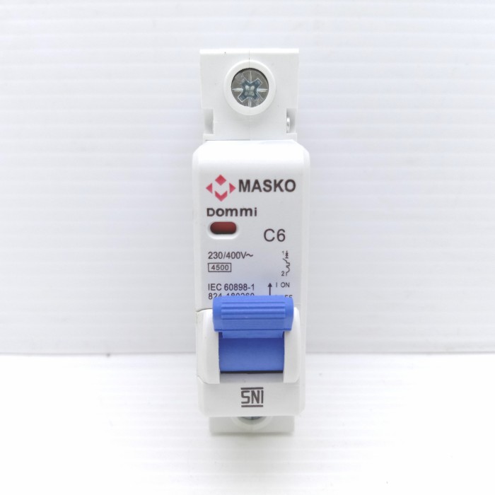 MASKO MCB 1 Phase 6Ampere BIRU 230/440V 4500K