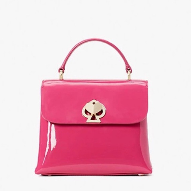 Jual kate spade KS romy patent mini tophandle satchel dark magenta