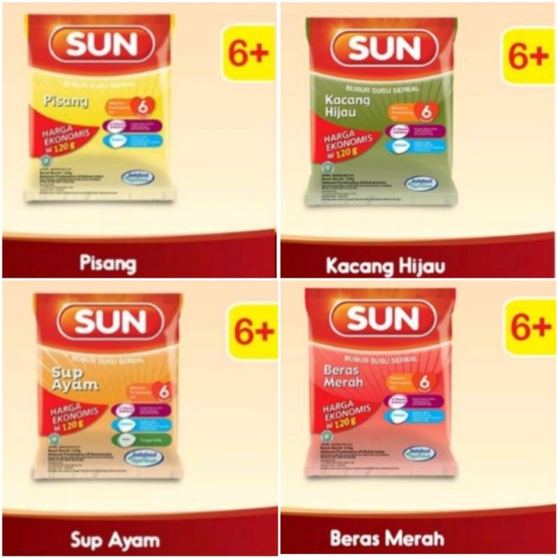Sun Bubur Cereal Susu Harga Damai 120 grm