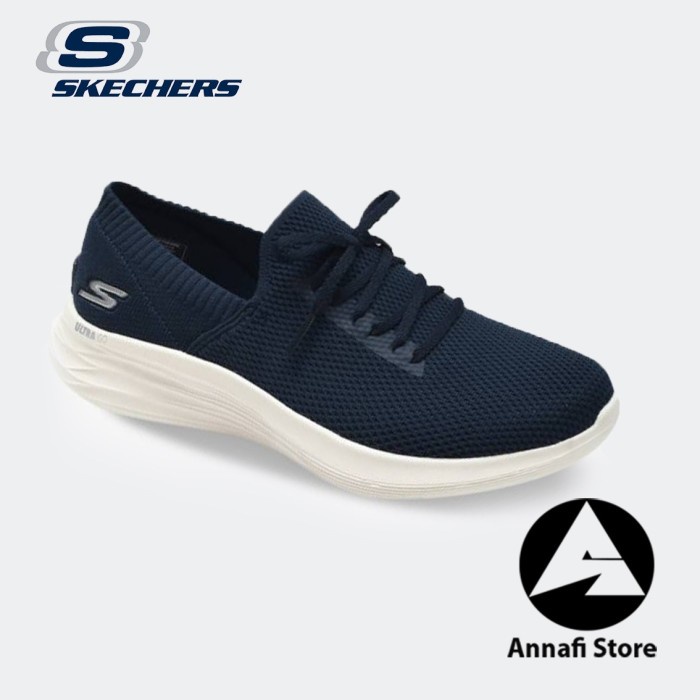 JUAL SEPATU SNEAKERS SKECHERS YOU WAVE STRENGHT 132015-NVY NAVY BLUE - NAVY