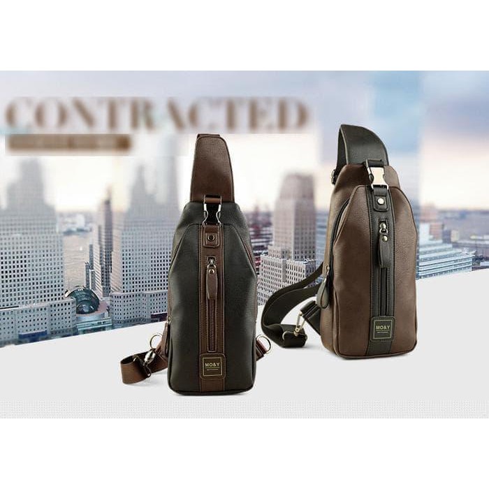 Tas Selempang Kulit Pria / Sling Bag / Slempang MO & Y / Tas Korea