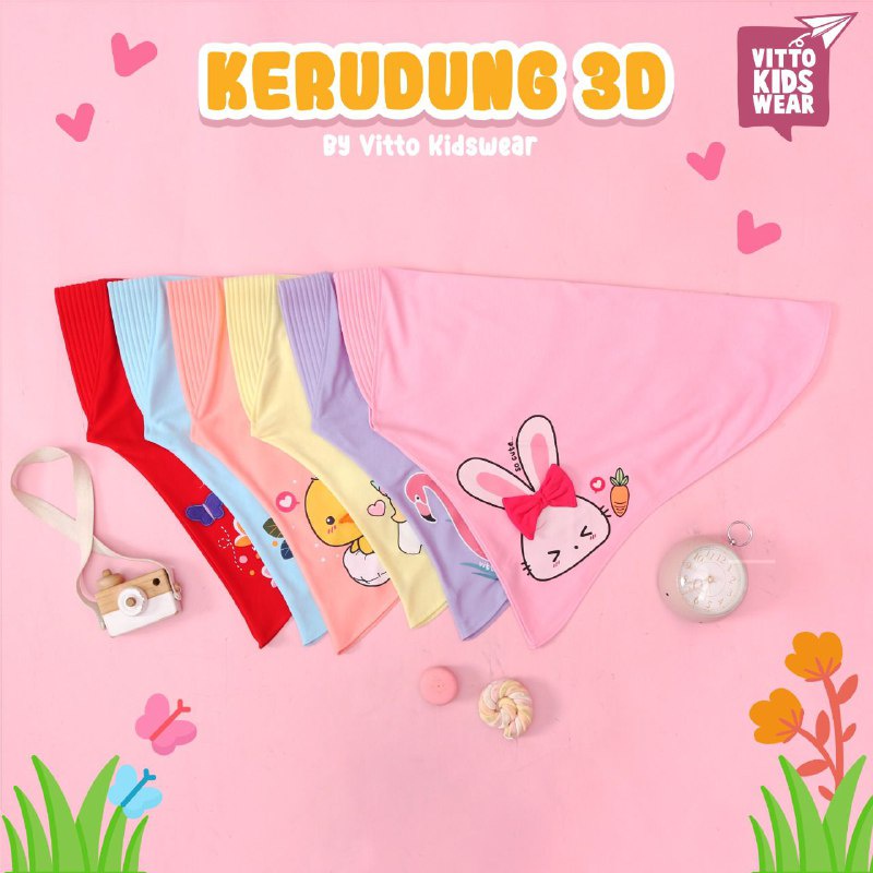 jilbab vitto kerudung anak 3d krukids