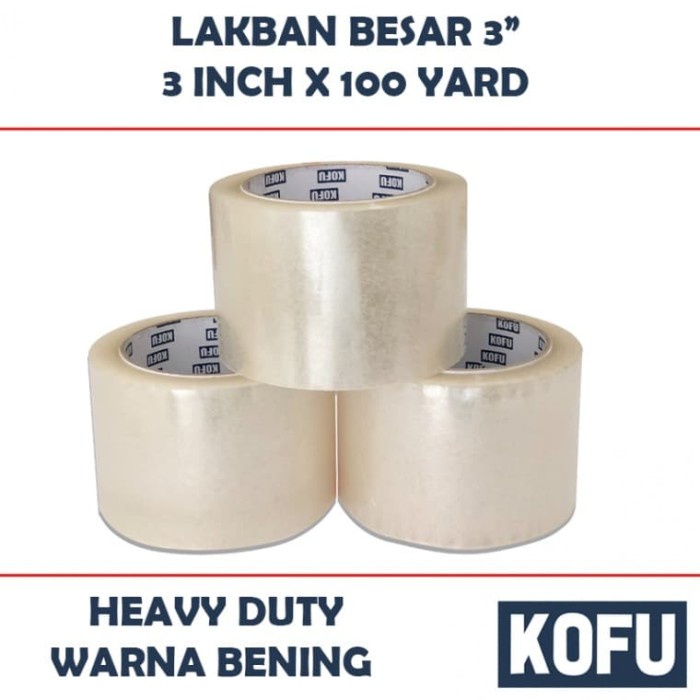 

Lucu Lakban Bening Besar / Clear Opp Tape 3" (72Mm X 100Yard) - Kf1009 Bergaransi