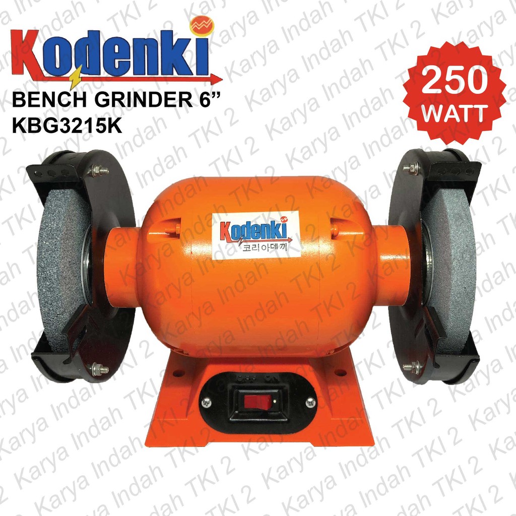 Bench Grinder 6 Kodenki Kbg3215k Mesin Gerinda Duduk 6 Inch 250w Shopee Indonesia