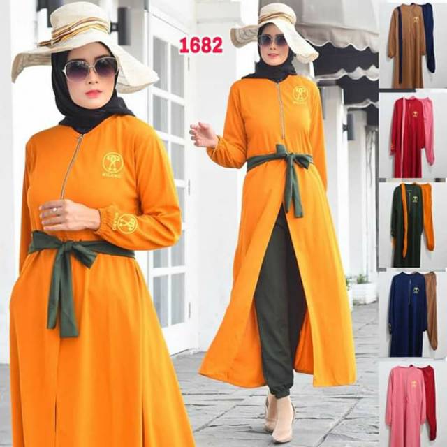 Gamis Hermes setelan