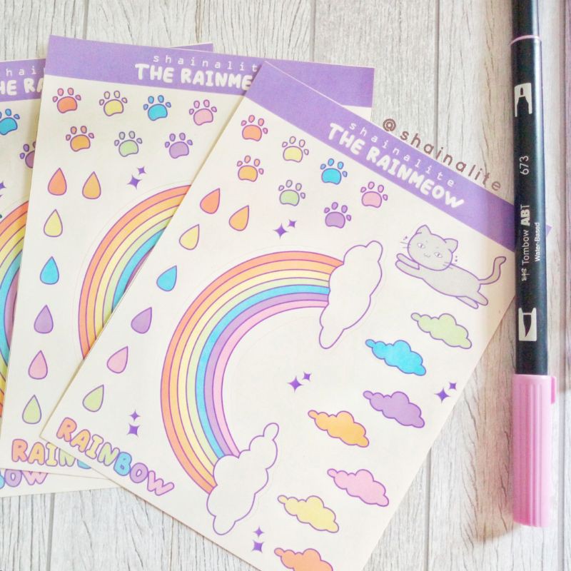 

shainalite The Rainbow series THE RAINMEOW sticker set for bullet journal