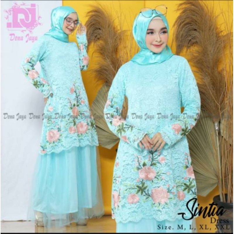 PRODUK ORIGINAL/GAMIS BRUKAT TUTU/DRESS PESTA//BY DONA