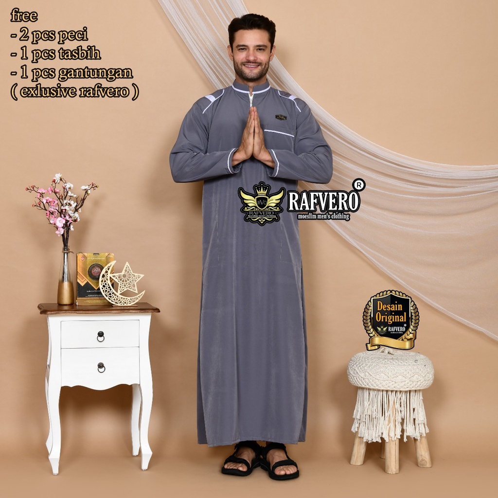 fisabilillah jubah altan gamis pria putih baju muslim pria panjang jubah hitam haramain jubah motif 