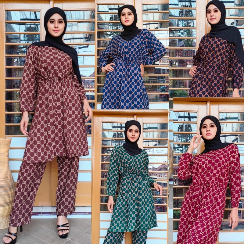 Stelan kulot long tunik jumbo