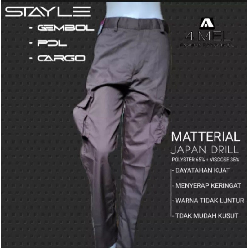 CELANA PDL PRAMUKA SMP/CELANA PDL PRAMUKA SMA/CELANA PDL COKELAT UMUM  KAIN DRIL GRADE A