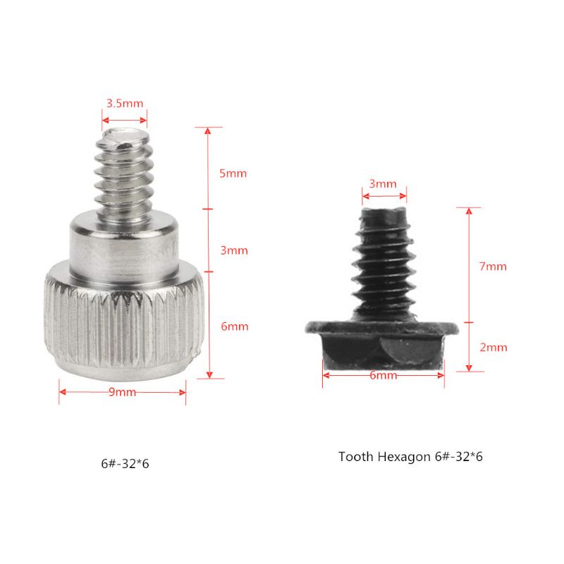 Bt Komputer Desktop Untuk Sekrup Thumbscrews Jempol Case Dan Hardisk 6-32 Skrup10