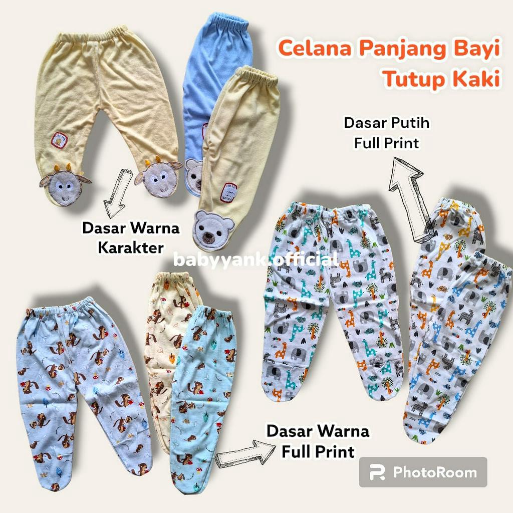 ♥BabyYank♥ Celana panjang bayi tutup kaki harga 1pcs/0-6bln newborn laki-laki/perempuan