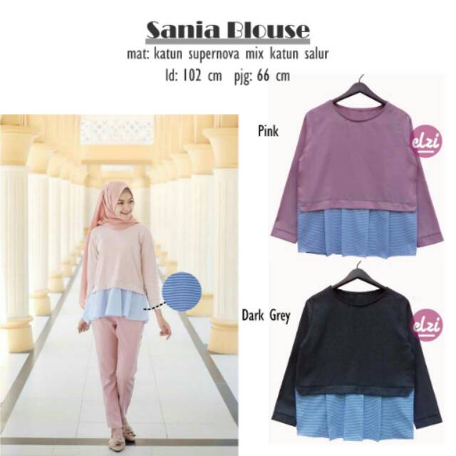 Blouse murah sania elzi baju kekinian murah atasan wanita murah kekinian katun cotton selebgram