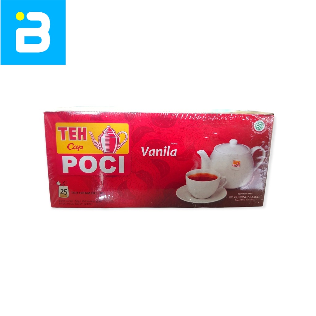 

Teh Cap Poci Aroma Vanila 25 Kantong x 2g