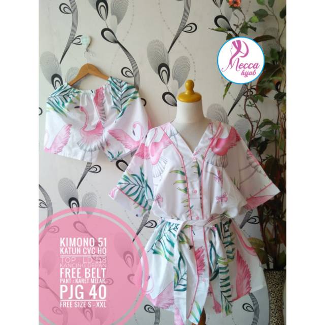 Baju tidur wanita kimono celana pendek