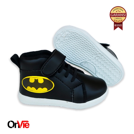 Sepatu Boots Anak Laki-Laki Motif Superhero | Sepatu Sekolah Anak Onvie