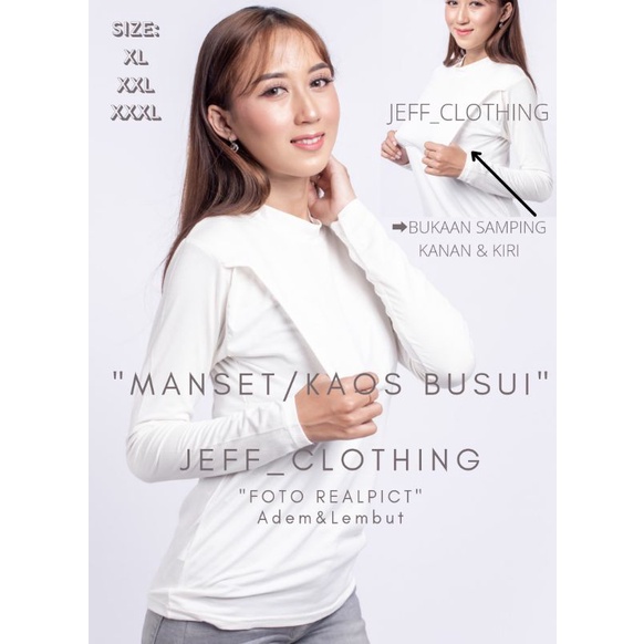 Manset Kaos Busui Menyusui Lengan Panjang | Manset Menyusui Bukaan Kanan Kiri Mangset Kaos Busui Mangset Busui Manset Menyusui