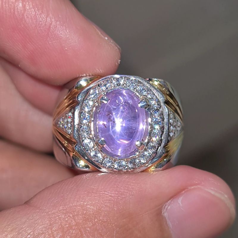 Batu Permata Natural Star Purple Sapphire Srilanka