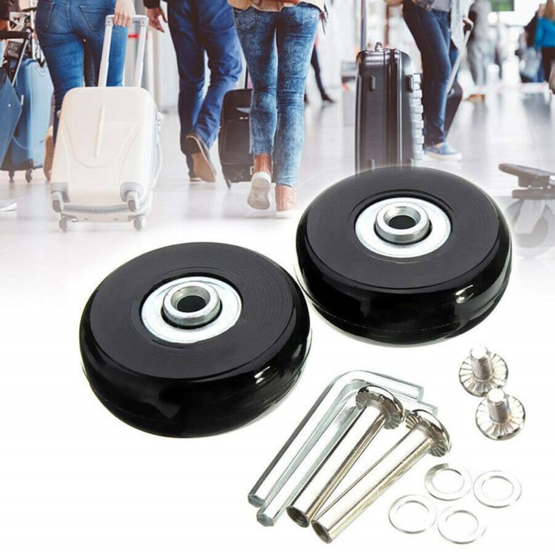 2pcs/set Roda Koper Pengganti 40 45 50mm*18mm Karet Replacement Luggage Wheel