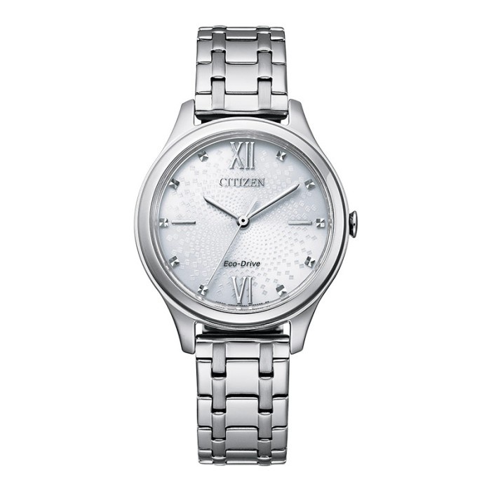 Jam Tangan Wanita Citizen Eco Drive EM0500-73A White Dial Stainless S