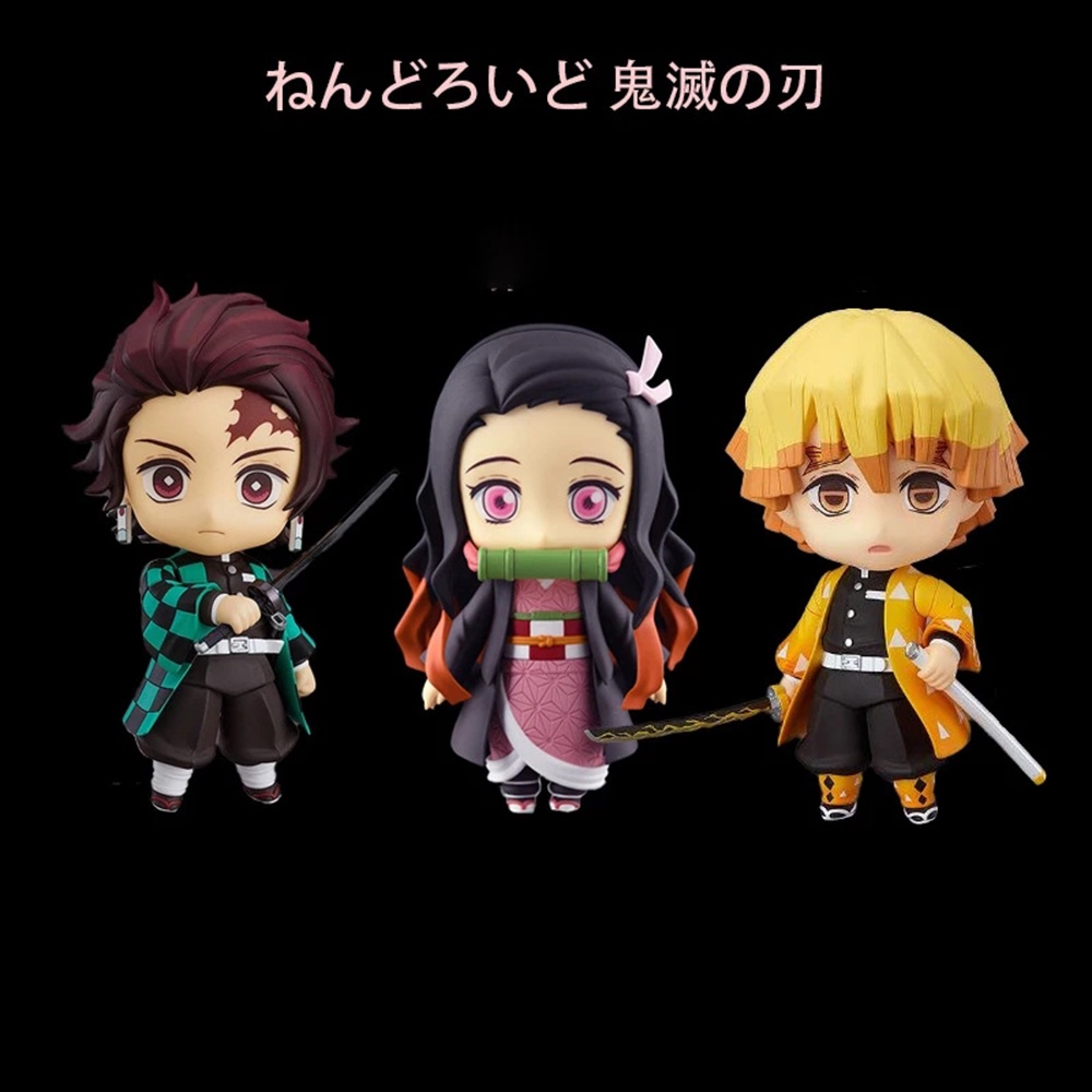 MXBEAUTY PVC Anime Demon Slayer Demon Blade Toy Figures Action Figure Toys Shinobu Miniatures Agatsuma Doll Ornaments Kimetsu no Yaiba Zenitsu Figurine Model