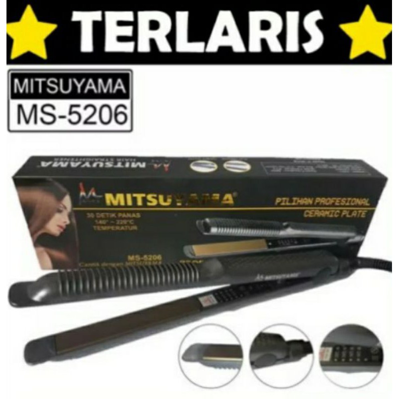 Alat catok rambut lurus MITSUYAMA ORIGINAL MS 5206 catokan keramik