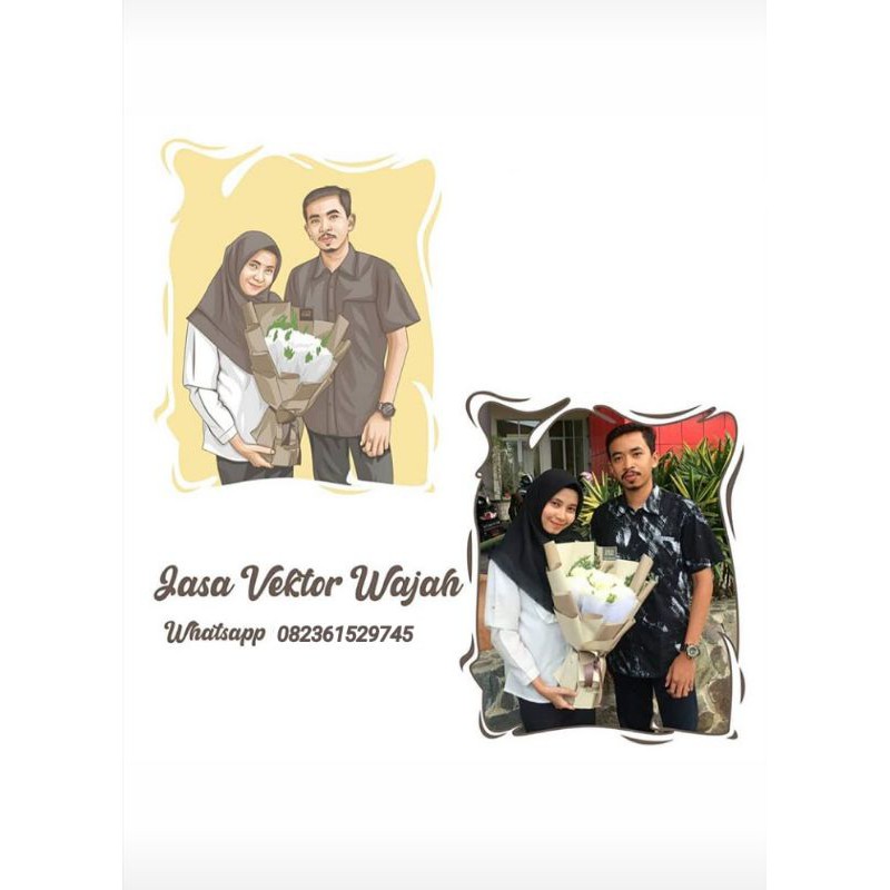 vector wajah/hadiah anniversary/ultah/wisuda