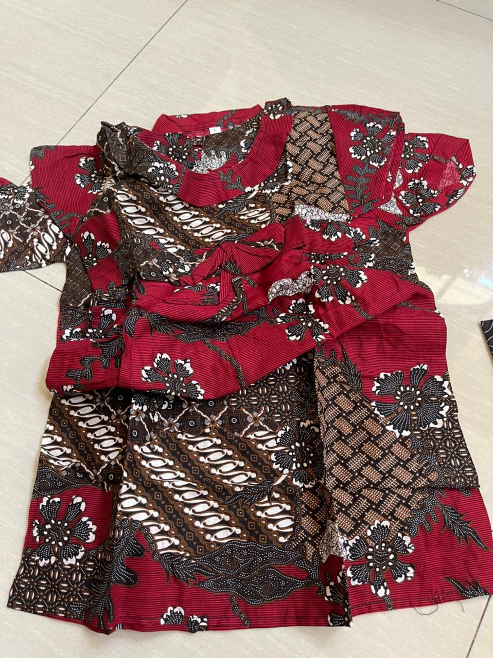 Couple Anak Dress Hem Batik