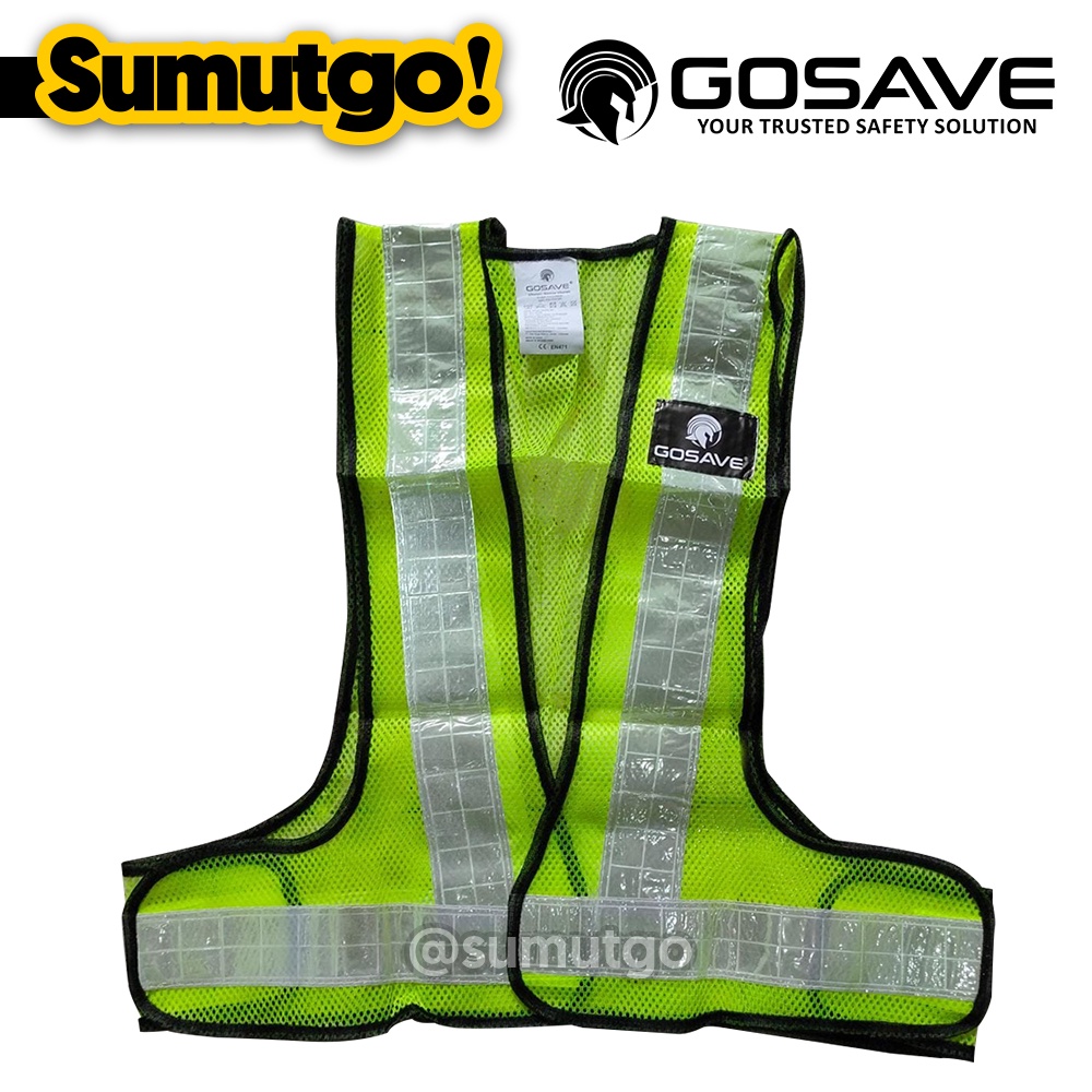 Jual Gosave Safety Vneck Vest Green Rompi Jaring Scotlite Proyek Hijau