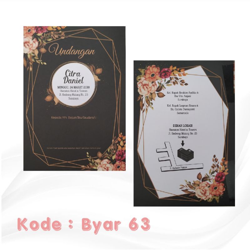Kertas Blangko Undangan Murah Byar 63 Shopee Indonesia
