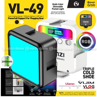 ULANZI VL49 RGB Studio LED Light Lampu Vlog Portable Smartphone HP (Upgrade W49)