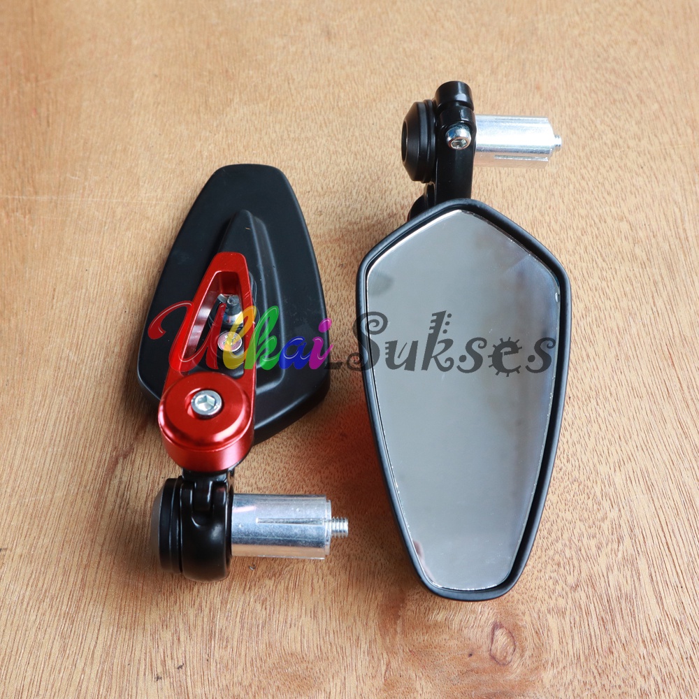 Spion Jalu Stang Motor l Variasi Aksesoris Setang Bawah Bar End Oval CNC PNP Spion Bawah Stang Spion Balap Universal Murah