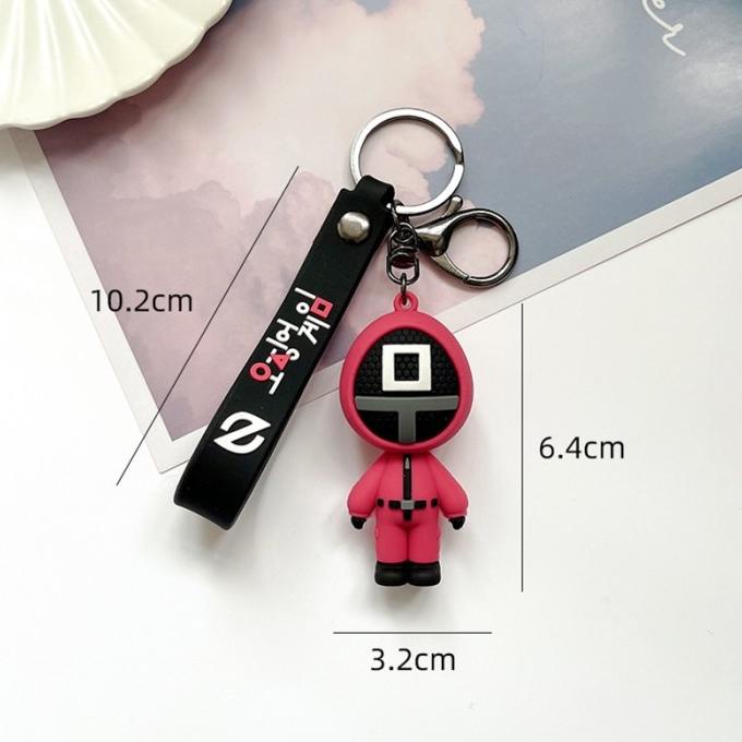

Ossayi Squid Game Figures Mask Keychain Key Rings Charms Accessories