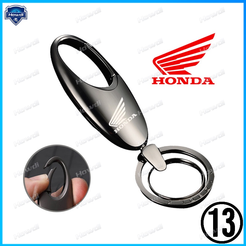 Set Gantungan Kunci Kreatif Bahan Metal Dengan logo Honda Motor