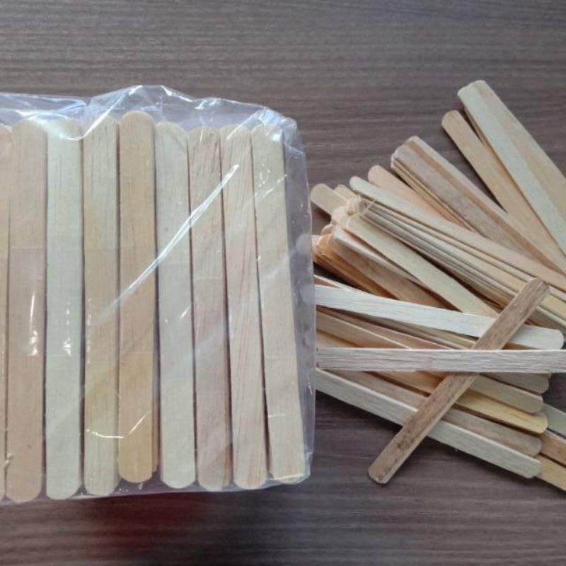 Stik es krim kayu ringan tipis 500pcs untuk ketrampilan pekerjaan tangan stick ice