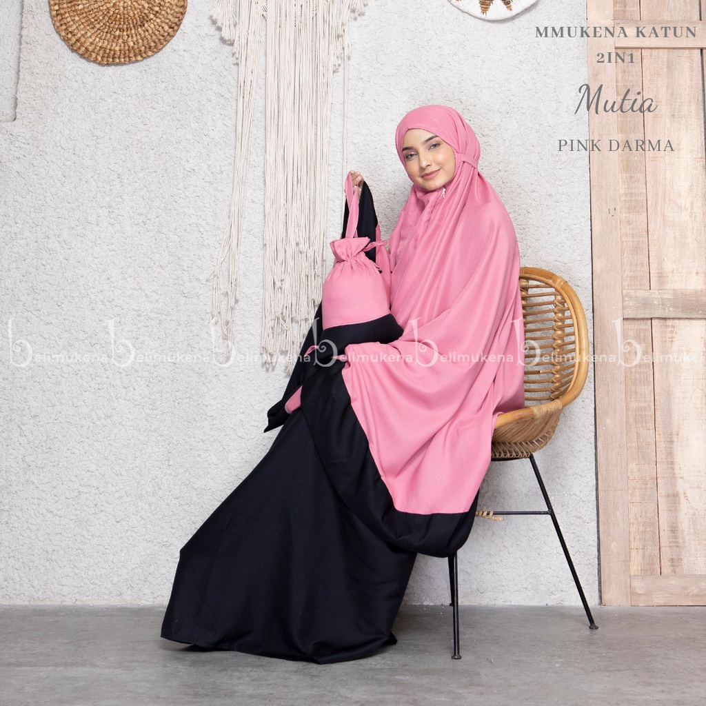 Mukena Dewasa Traveling 2in1 Katun Mutia